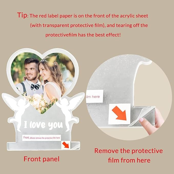 Personalized Anniversary Couple Gifts for Women & Men, Custom Picture Frames, Customized Photo Frame with Night Light, Personalized Photo Frame, Christmas Birthday Gifts for Her & Him