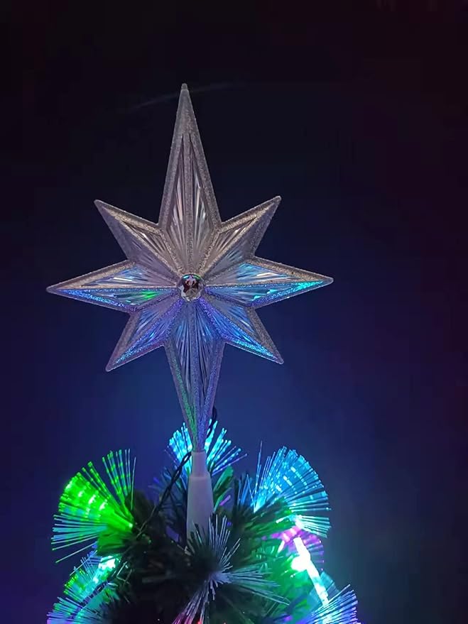 LAMPHOME 11" 16LED Tree Top,Bethlehem Star Multi Indoor