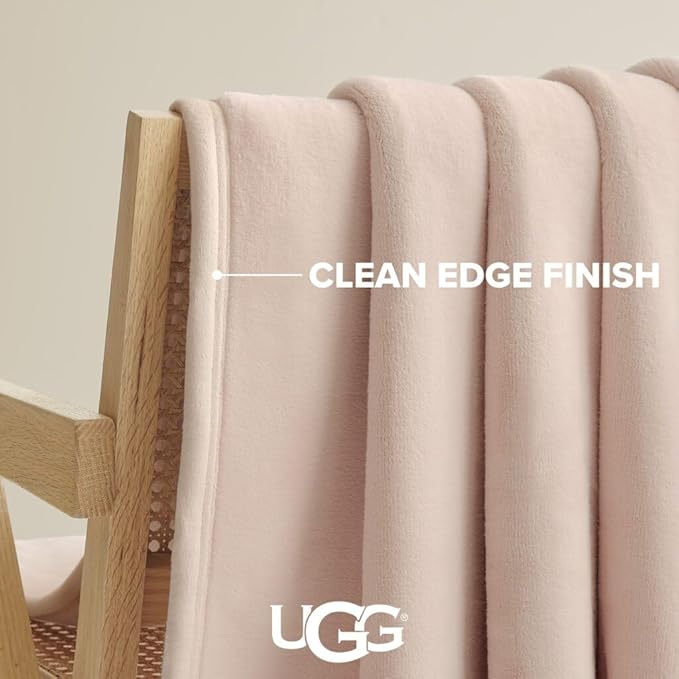 UGG Coco Fleece Blanket for Bed Queen Size – Luxury Cozy Room Decor, Soft Warm Winter Bedding, Heavy Blanket & Queen Blanket for Bed, Gifts for Teens and Women - Pink