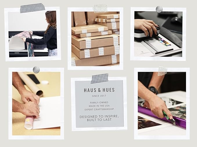 HAUS AND HUES Colorful Abstract Wall Art - Minimalist Retro Picture for Living Room Decor, Red and Pink Modern Wall Art Painting (Pink Abstract Shapes, Unframed, 16x20)