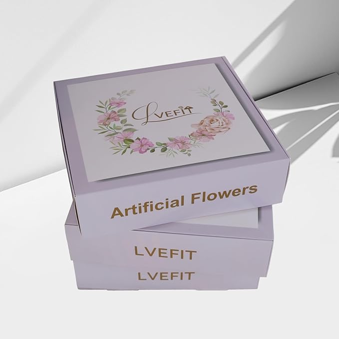 Artificial Rose Flower Artificial Flowers Flower with Long Stem Silk Roses Bouquet for Wedding Bridal Shower Party Home Decoration (Lavender, 12 Pcs)