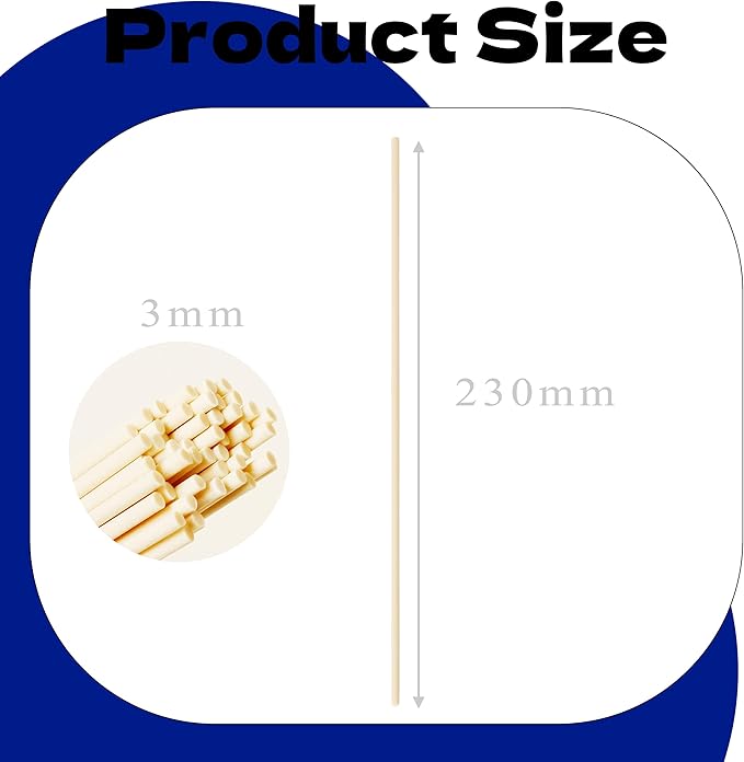 Creamy White Fibre Reed Diffuser Sticks 50pcs 23cm x 3mm Fibre Reed Diffuser Sticks Thick Diffuser Reeds Sticks Diffuser Sticks for Diffuser Oils Fragrance Refill Fibre Reeds for Diffusers