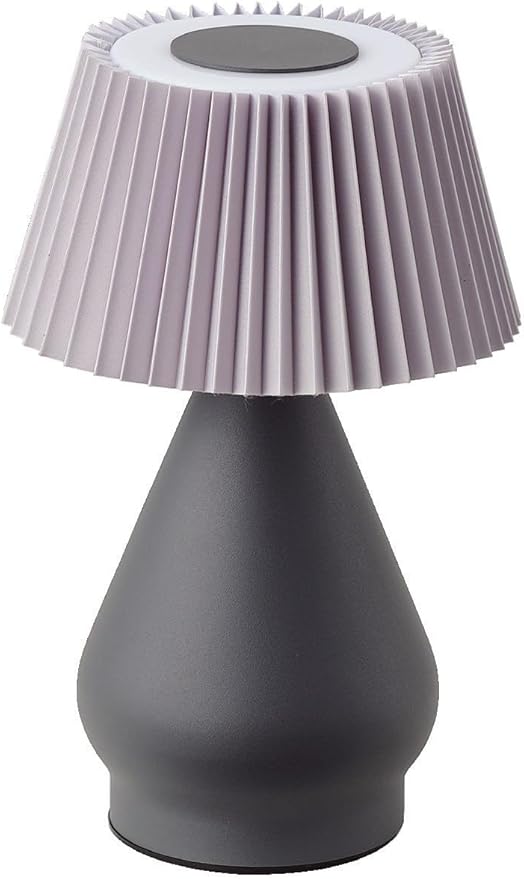 Wireless Charging LED Desk Lamp with Touch Control, 3 Color Options, Dimmable, Pleated Lampshade. Suitable for Dining Room, Bedroom, Office, Outdoor Camping