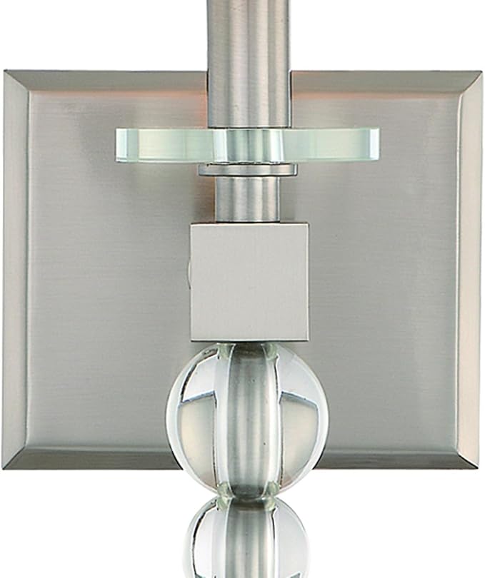 Crystorama Clover 1 Light Brushed Nickel Sconce