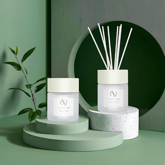 Reed Diffuser Set, Pretty Valley Home Diffuser 100Ml / 3.38Fl Oz Gift Box - Includes Reed Diffuser Sticks, Long Lasting Fragrance Oil and Glass Bottle for Office Living Room Decor (White Musk)