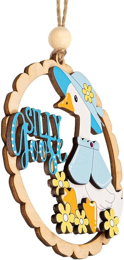 Goose Christmas Ornament, Goose Gifts, Silly Cute Funny Friend Decor, One Special Wooden Decorations for Birthday Tree Home Garden Animal Collectibles