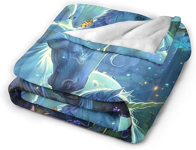 Tijuboni Unicorn Throw Blanket Unicorn Gifts for Girls Women Boys Men Kids Adults Soft Flannel Fleece Blanket for Couch Sofa Bed Home Decor 50"x60"