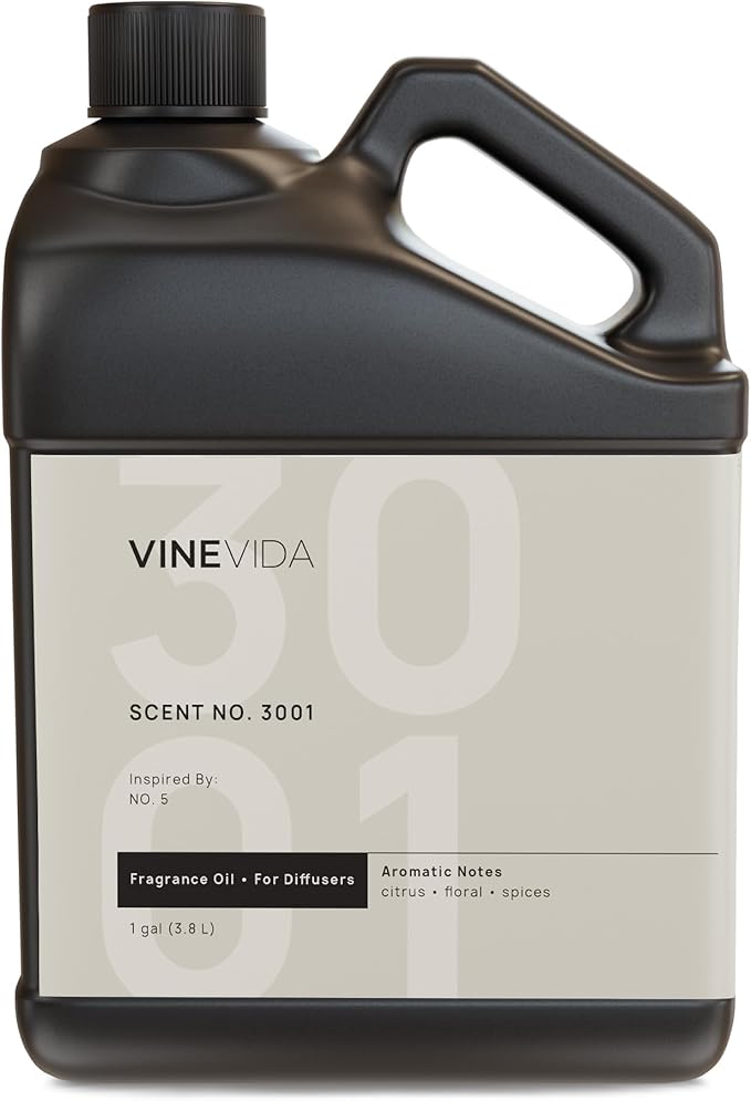 VINEVIDA [128 Fl Oz] Scent NO. 3001 Fragrance Oil for Cold Air Diffusers, Aromatic Notes of Citrus Floral Spices, Essential Oils for Diffuser Oil Refill & Air Freshener Room Spray