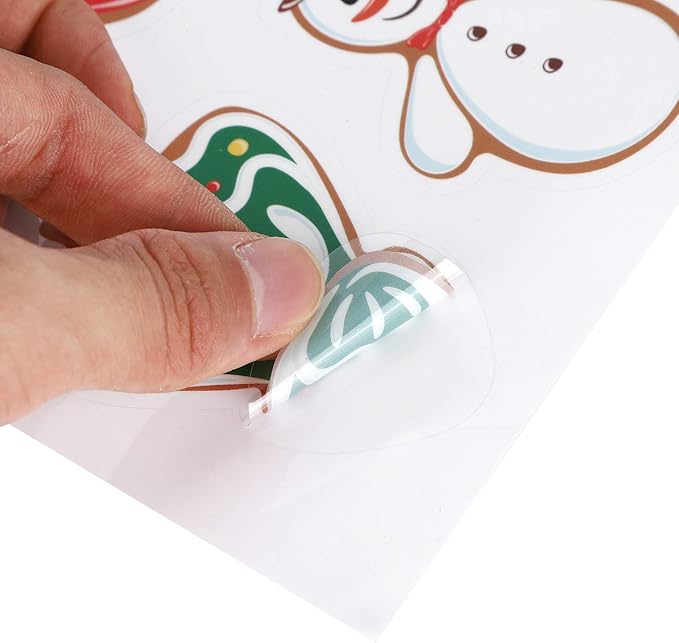 ZJchao 20 Christmas Decorative Stickers, Peel and Stick Removable PVC Wall Decals for Glass Refrigerator Mirror Door, with DIY Design for Holiday Party Decorations