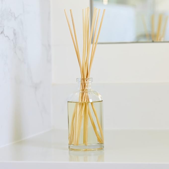 Hillhouse Naturals Reed Diffuser Set - Olive Scent Diffuser - Reed Diffusers for Home with Long Lasting Fragrance – 6 oz Oil – Diffuse Time 4-6 Months – Made in The USA