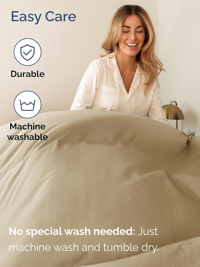 Extra Deep Cal King Sheet Set - 6 Piece Breathable & Cooling Sheets - Hotel Luxury Bed Sheets Set - Easy & Secure Fit - Soft, Wrinkle Free & Comfy Sheets Set - Beige Sheet Set with Extra Deep Pockets