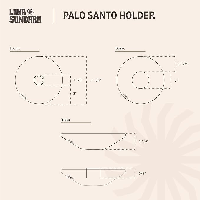 Luna Sundara Authentic Peru Pottery Palo Santo Stick Holder and Incense Holder with 5 Palo Santo Sticks Handmade Ceramic Smudge Bowl Sage Holder Black and White Polka Gift Set