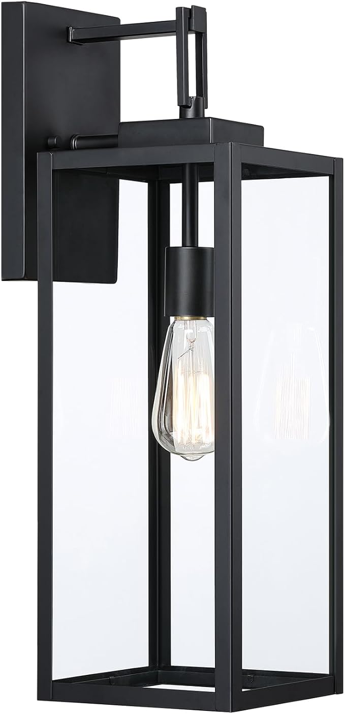 22" Large Black Outdoor Sconce, 22 Inch Outdoor Wall Lantern for House Exterior Wall Light for Garage Wall Sconce Extra Large Porch Light for House Outside, E26, 1 Pack
