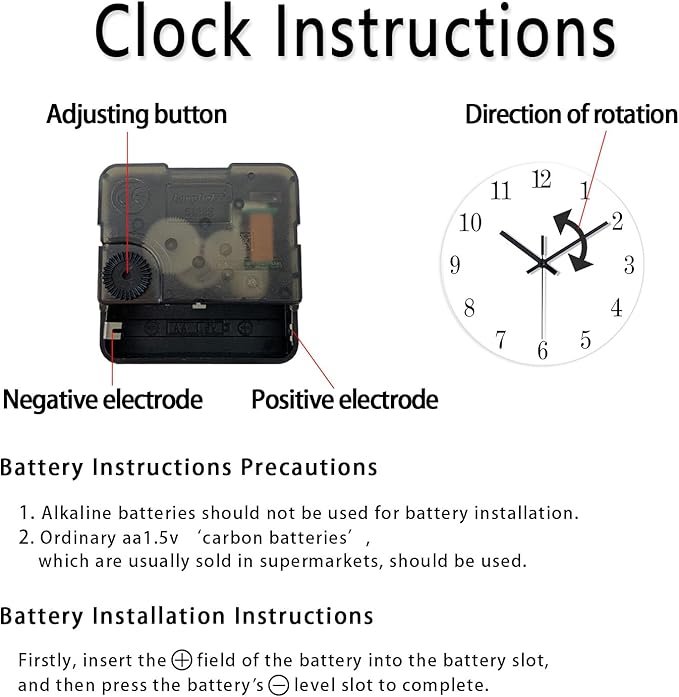 Black and Gold Wall Clock for Kitchen Glass Decorative Wall Clocks Battery Operated 12 Inch Round Silent Wall Clock Non Ticking