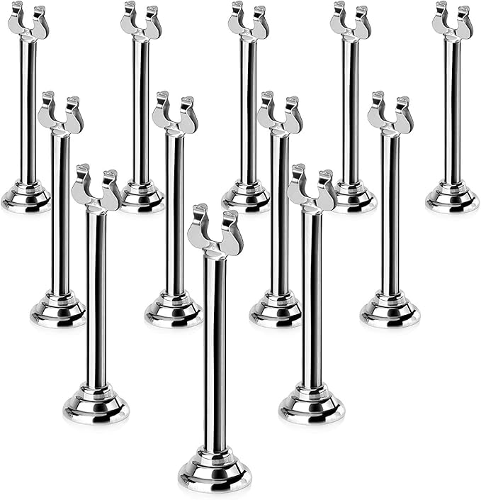 New Star 12 pcs Triton/Harp-Clip Place Card Holder Table Menu Holder Table Card Holder Table Number Holder Table Number Stand Banquet Table Place Card Holder 4" High