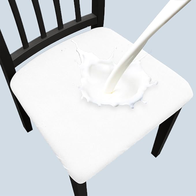Waterproof Dining Chair Seat Covers Set of 4, Removable Washable Kitchen Chair Seat Slipcovers, Dining Room Chair Seat Covers for Home, Restaurant, Banquet
