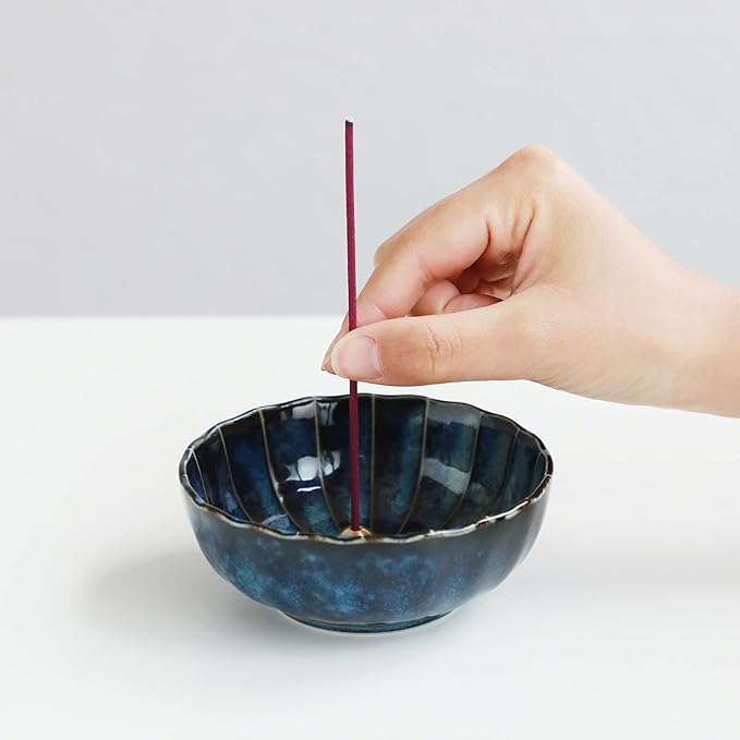 Asayu Japan Low Smoke Incense Sticks - Japan Set (Green Tea + Sakura Cherry Blossom), 40gr (Each Scent 20g), for Yoga, Zen Meditation and Relaxation - Smokeless for Less Irritation