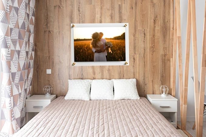 Acrylic Floating Frames Gold Standoffs(2-pack) 20" x 24" Clear Acrylic Frames for Wall Mount Floating Picture Frame, Diploma Poster Certificate Hanging Photo Display Degree Prints Artwork Documents