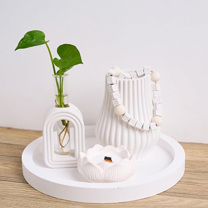 Vase Resin Molds with 3 Test Tube Arch Shape Silicone Vase Mold for Epoxy Resin Casting Hydroponic Flower Preservation DIY Wedding Centerpiece Home Decor (Arch Shape)