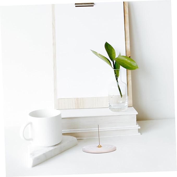 Ceramic Incense Holder with Decorative Tray for Sticks and Cones Modern Minimalist Japanese Burner for Meditation Living and Zen Home Decor White Ceramic Design