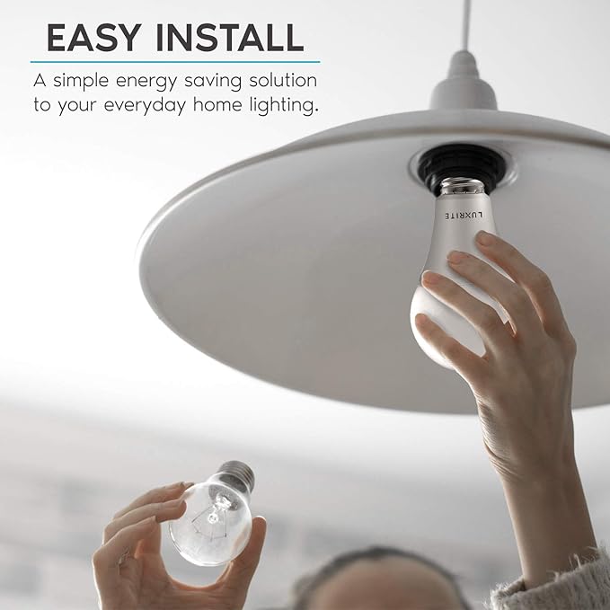 LUXRITE A21 LED Bulbs 150 Watt Equivalent, 2550 Lumens, 5000K Bright White, Dimmable Standard LED Bulb 22W, Energy Star, E26 Medium Base - Indoor and Outdoor (6 Pack)