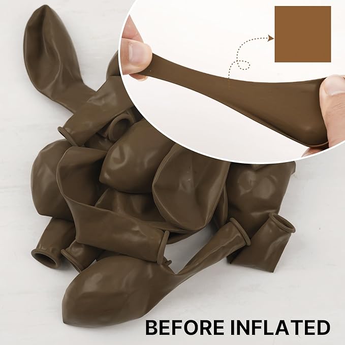 PartyWoo Brown Balloons 85 pcs Different Sizes of 18 12 10 5 Inch Boho Neutral Coffee Dark Brown Balloon Arch Kit Garland for Wedding Baby Shower Gender Reveal Birthday Party Decorations Brown-F09