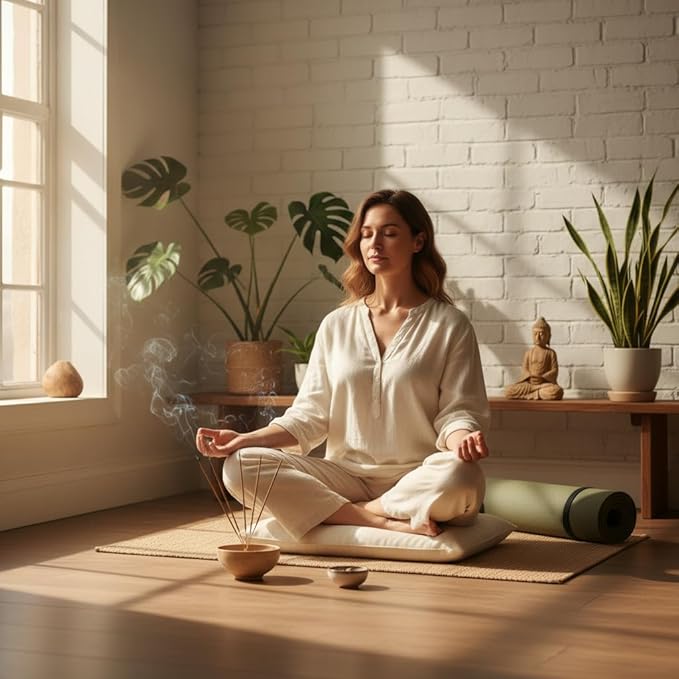 Seedlink Natural Mugwort Incense Sticks for Calming Meditation, Yoga, Relaxation. Natural Sleep Aid, Stress Relief and Air Purifying Herbal Incense (Mugwort)