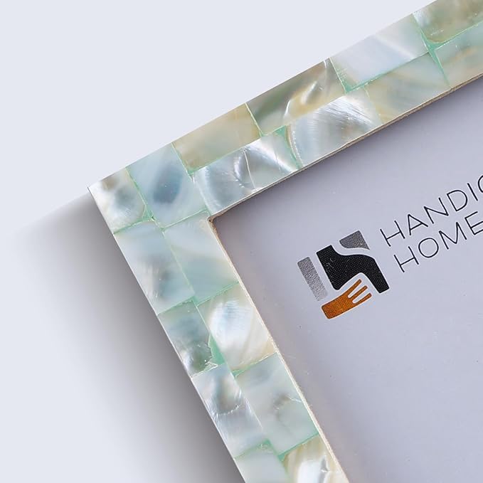 Handicrafts Home 5x7 Picture Frame Mother of Pearl Collection, Handcrafted Photo Frame, Small Picture Frame for Living Room, Wall Decor, Office Desk Decor, Vintage Picture Frames, Gift for her, Thanksgiving gift for friends & Family