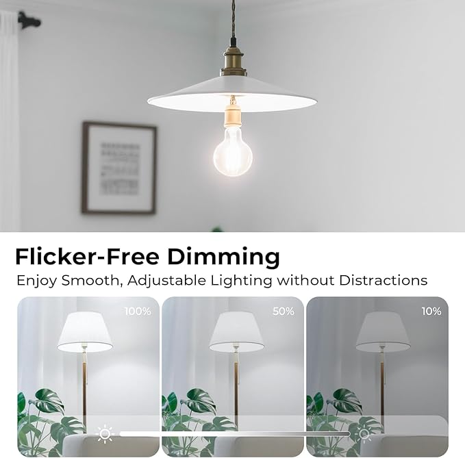 A19 Clear Glass LED Edison Bulb Dimmable, 5000K Daylight, Vintage E26 LED Bulb 6W, 60 watt Equivalent, A19 Light Bulb for Ceiling Fan, 90+CRI, 600LM, 12 Pack