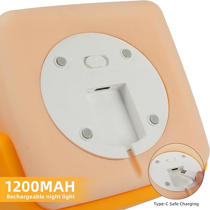 Night Light, 3 Level Dimmable Touch Lamp for Bedroom,Funny Prank Tap Lamp,Emotional Release Tool,Portable Table Bedside Lamp,Rechargeable Creative Eye Protection Table Lamp
