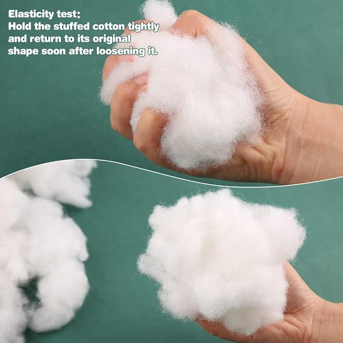 Bupete 14.1oz/400g Polyfill Stuffing for Stuffed Animals, (1.8oz~4.18lb) Poly Fil Stuffing for Crafts Crochet Stuffing,Stuffing for Crochet, Polyester Fiber Fill for Fill Fiber Animal Stuffing