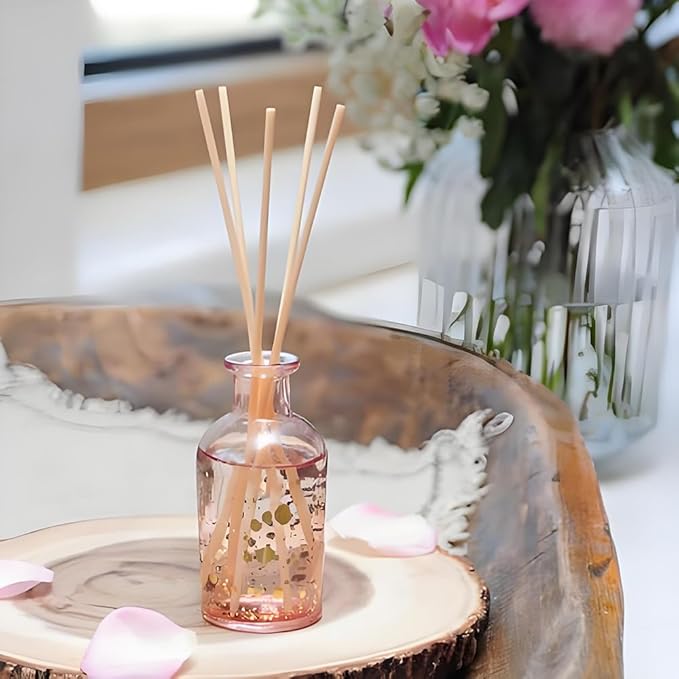 50PCS Natural Fiber Reed Diffuser Sticks 12 Inch Long 3mm Diameter Strong Absorption Refill Replacement Reeds for Diffuser Stick Essential Oil Scented Aroma Fragrance Rod for Home Office Spa