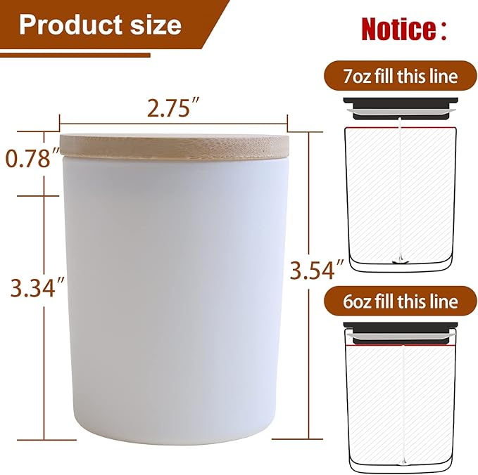 CONNOO 15 Pack Colorful Glass Candle Jars with Bamboo Lids for Making Candles, 7 oz Empty Candle Tins with Wooden Lids, Bulk Clean Candle Containers - Dishwasher Safe