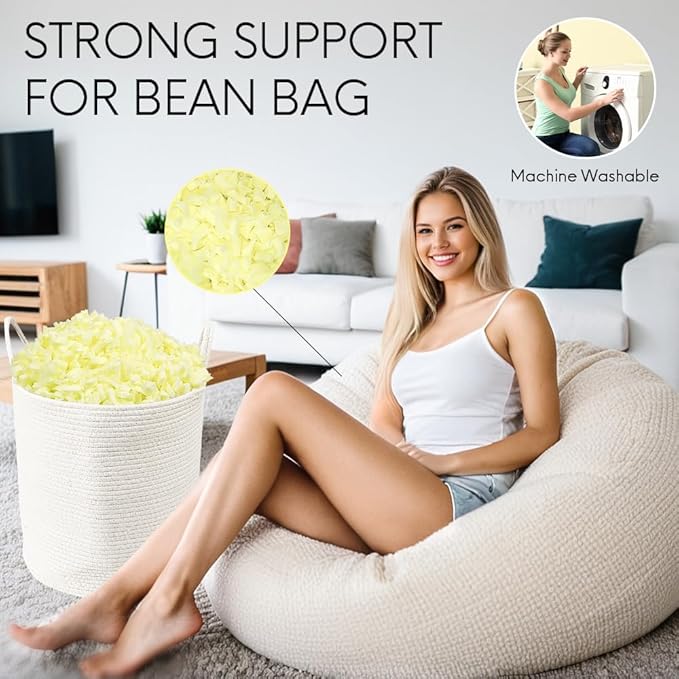15LBS Bean Bag Filler - Shredded Memory Foam Beanbag Filling Pillow Stuffing Bean Bag Refill for Couch Cushion Stuffed Animals Dog Bed Chair Arts Crafts