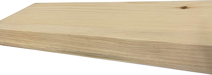joelsantiques 24 Inch Floating Shelves for Wall - 24x6x2 in - Unfinished Wood Shelf Design, Wooden Wall Shelves for Bedroom, Bathroom, Kitchen and Living Room - Display and Store Your Décor at Home