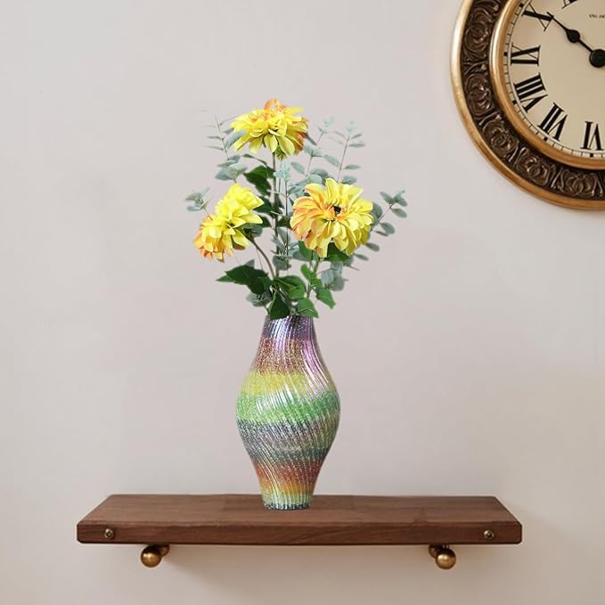 6 Pack Artificial Chrysanthemum Silk Flowers Zinnia Flowers,24'in Long Stem Fake Flower,Suitable for Wedding Decoration Bouquets,Fall Decor,Home Decor (Yellow-Orange Mix)