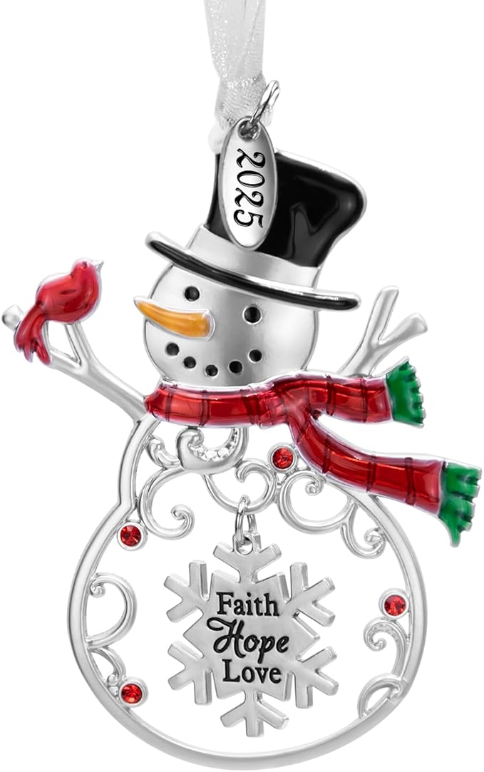 Laraine Christmas Tree Ornaments – 2025 Decorative Hanging Pendant of Car Charm Holiday Keepsake Gift Home Decor (Snowman (2025))