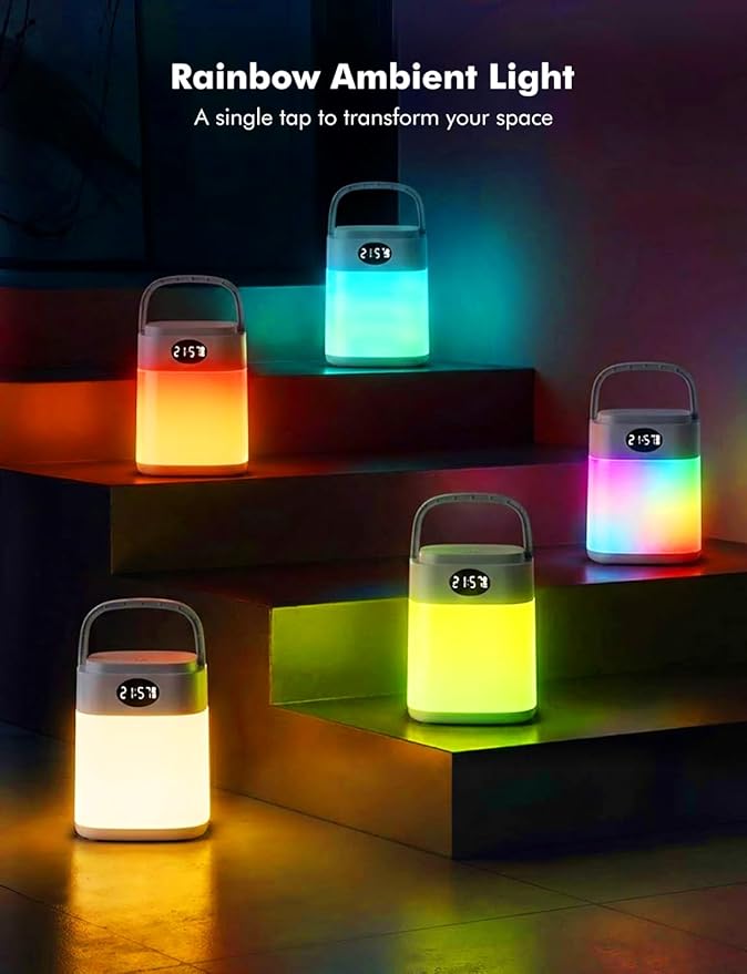 YHW RGB Touch Table Lamp, Dimmable Small RGB Bedside Bed Lamp for Bedroom, Cordless LED Night Desk Lamp Rechargeable Color Changing Nightstand Mood Cozy Lamp for Living Room Baby Nursery.