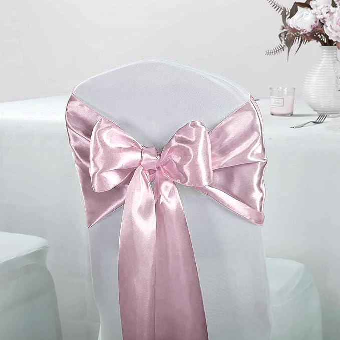 6 Pack Pink Table Runners, Satin Table Runner 12x108 Inches Long, Silk and Smooth Fabric Table Runner for Wedding, Parties, Banquets, Events Decoration