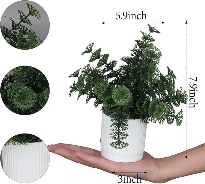 Fake Plants 3 Pack Fake Potted Plants Artificial Plants for Home Shelf Offices Table Home Decor