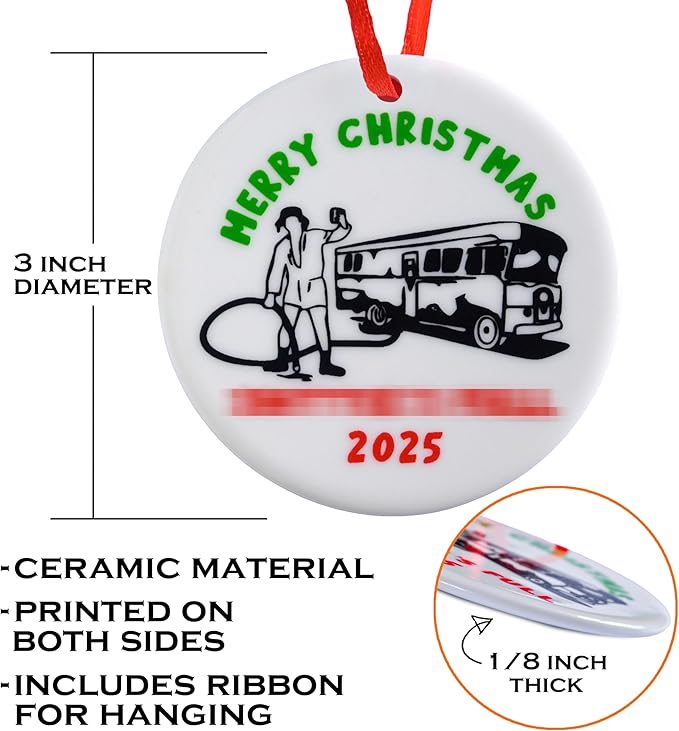 Merry Christmas Shitters Full Ornament 3 Inch, Xmas Vacation Ornament, Xmas Vacation Christmas Ornament, Holiday Christmas Decor, Cousin Eddie Holiday Tree Decor