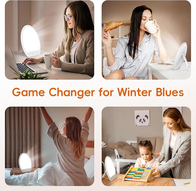Comfytemp Light Therapy Lamp, Up to 16,000 Lux Sunlight Daylight Lamp with Touch Control, 4 Brightness & 3 Color Temperature, Birthday Gifts for Men Women Her Christmas, for Home Office Working Use