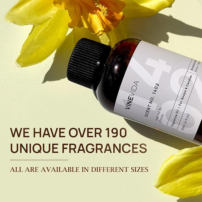 VINEVIDA Scent NO. 3131 Fragrance Oil - 120mL (4oz) - Inspired by: Velvet Orchid Fragrance Oil for Candle Making - Made in USA Candle Scents Scents for Soap Making