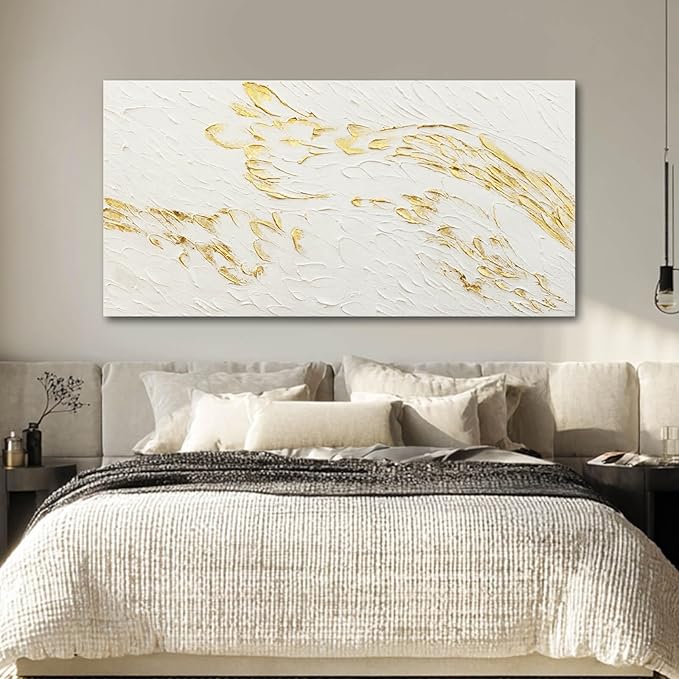 SOUGUAN Graffiti Wall Art Abstract Canvas Picture Modern Wall Painting 24"x48" Hand Painted Artwork for Bedroom Posters for Office