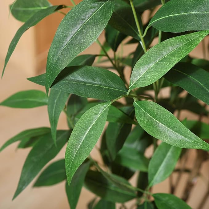 Artificial Eucalyptus Tree,4Ft Tree Fake Plant in Pot for Home and Office Decor,Potted Faux Plants Tall Artificial Trees for Indoor, Outdoor