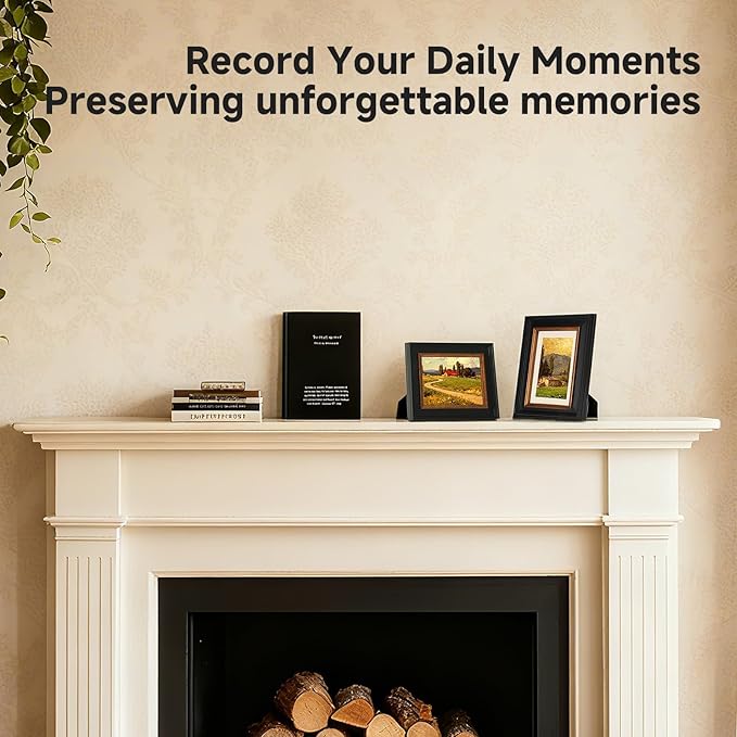 8x10 Black Picture Frame, 8 x 10 Photo Frame with Real Glass, Vintage Picture Frames for Wall or Tabletop Display, Display Poster 5x7 with Mat or 8x10 Without Mat for Antique Déco,Black with Gold Trim