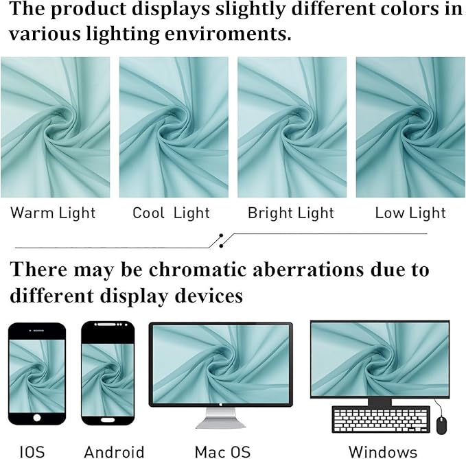 Lecloud Aqua Sheer Curtains for Living Room 78 Inches Long 2 Pcs, Dual Rod Pockets Light Filtering Airy Home Decor Window Curtains for Bedroom, Solid Color Voile Drapes, Each Panel 42" W x 78" L
