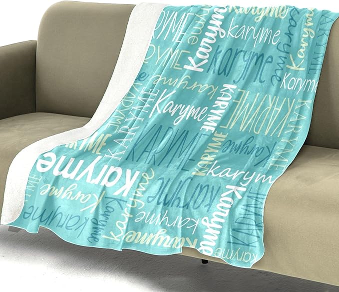Personalized Name Blanket for Kids and Adult Customized Blanket for Boys Girls Baby Personalized Blanket and Throws Super Soft