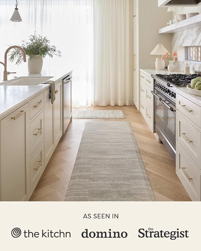 House of Noa Nama Standing Mat – Anti-Fatigue Cushioned Kitchen Mats for Floor | Ergonomic Bounce-Back Foam Kitchen Mats | Anti-Fatigue Mats for Kitchen & Standing | Fawn Brown | 22" x 72"