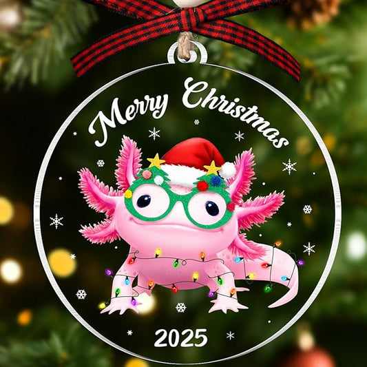 Axolotl Ornament - Axolotl Christmas Ornament - Axolotl Gifts for Girls, Women, Teens - Cute Sea Animal Gift Lovers for Women - Xmas Tree Hanging Acrylic Sea Animals Ornament 2025